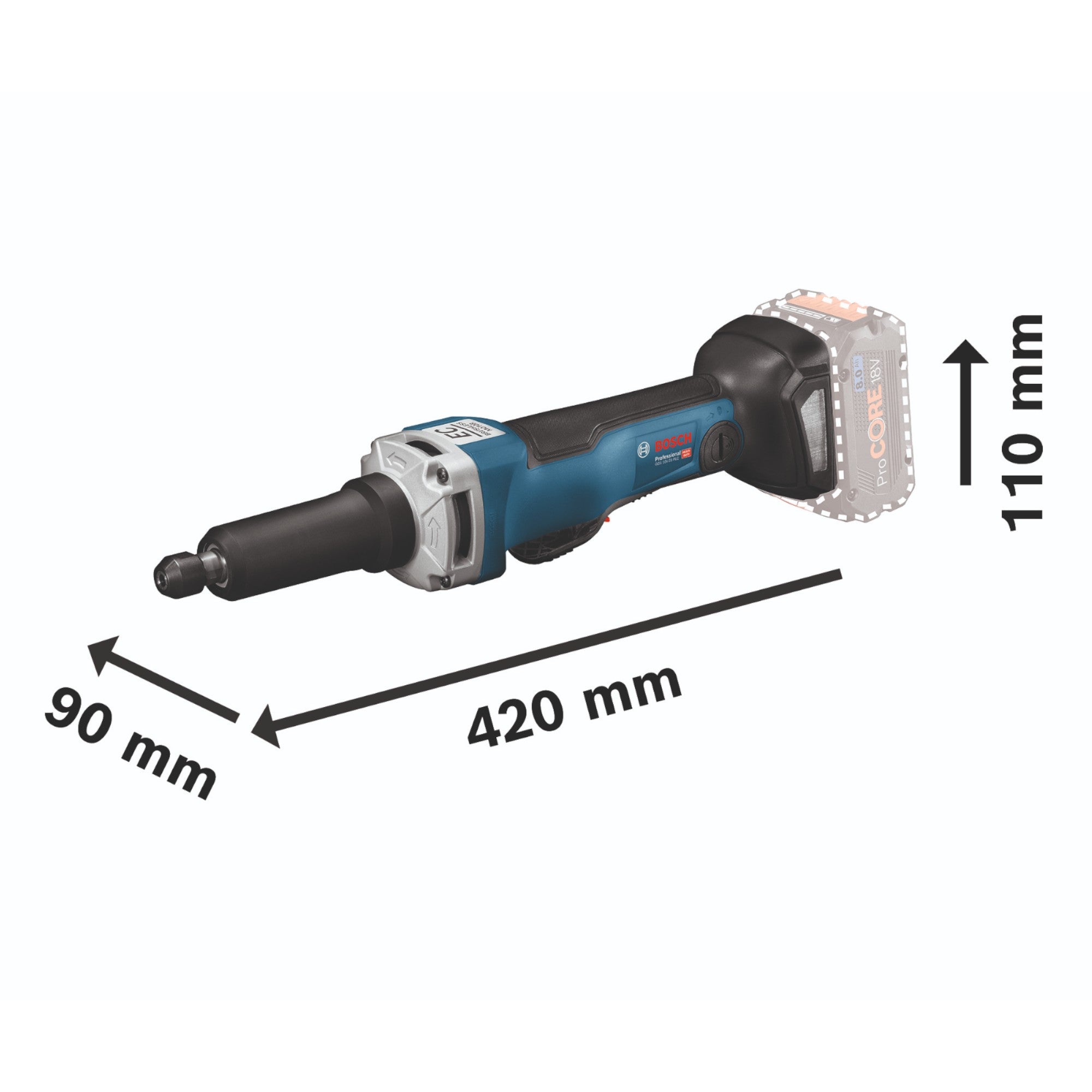 Bosch GGS 18V 23 PLC Professional Akku Geradschleifer 18 V Brushless 1x Akku 5 0 Ah L Boxx ohne Ladegeraet 4 - toolbrothers