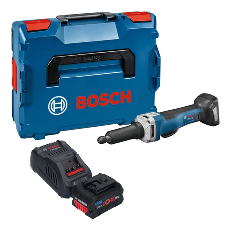 Bosch GGS 18V-23 PLC Meuleuse droite professionnelle sur batterie 18 V sans balais + 1x batterie ProCore 8,0 Ah + chargeur + L-Boxx