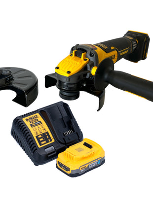 Meuleuse d'angle sur batterie DeWalt DCG 416 VS E1 18 V 125 mm sans balais + 1 batterie PowerStack 1,7 Ah + chargeur