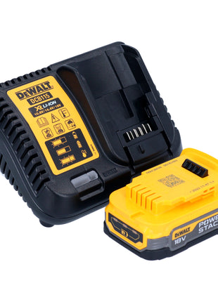 Meuleuse d'angle sur batterie DeWalt DCG 416 VS E1 18 V 125 mm sans balais + 1 batterie PowerStack 1,7 Ah + chargeur