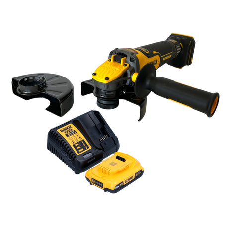 Akumulatorowa szlifierka kątowa DeWalt DCG 416 VS D1 18 V 125 mm bezszczotkowa + 1x akumulator 2,0 Ah + ładowarka