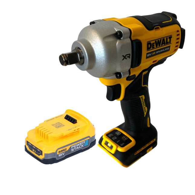 DeWalt DCF 891 N cordless impact wrench 18 V 1084 Nm 1/2" brushless + 1x Powerstack battery 1.7 Ah - without charger