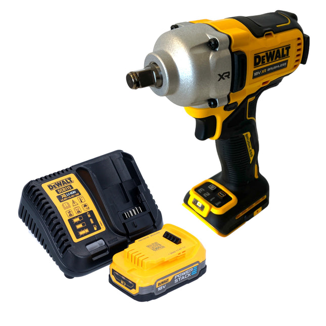 DeWalt DCF 891 E1 cordless impact wrench 18 V 1084 Nm 1/2" brushless + 1x Powerstack battery 1.7 Ah + charger