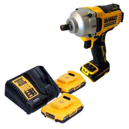 DeWalt DCF 891 D2 cordless impact wrench 18 V 1084 Nm 1/2" brushless + 2x rechargeable battery 2.0 Ah + charger