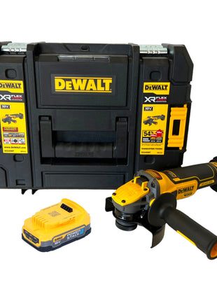 Meuleuse d'angle sur batterie DeWalt DCG 409 NT 18 V 125 mm sans balais + 1x batterie Powerstack 1,7 Ah + TSTAK - sans chargeur