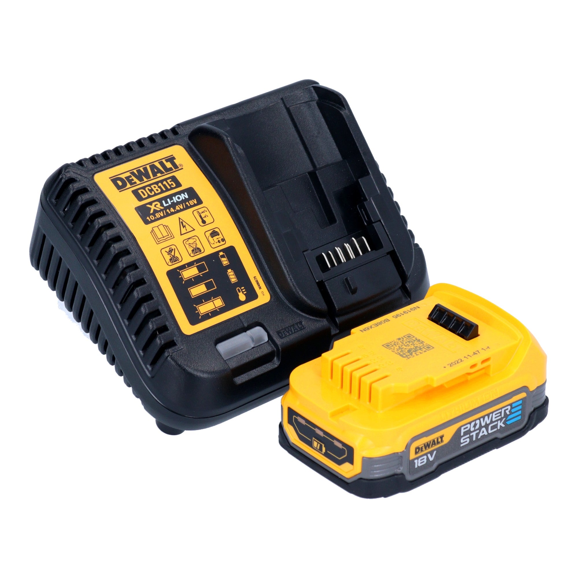 DeWalt DCG 409 E1T Akku Winkelschleifer 18 V 125 mm Brushless 1x Powerstack Akku 1 7 Ah Ladegeraet TSTAK 4 - toolbrothers