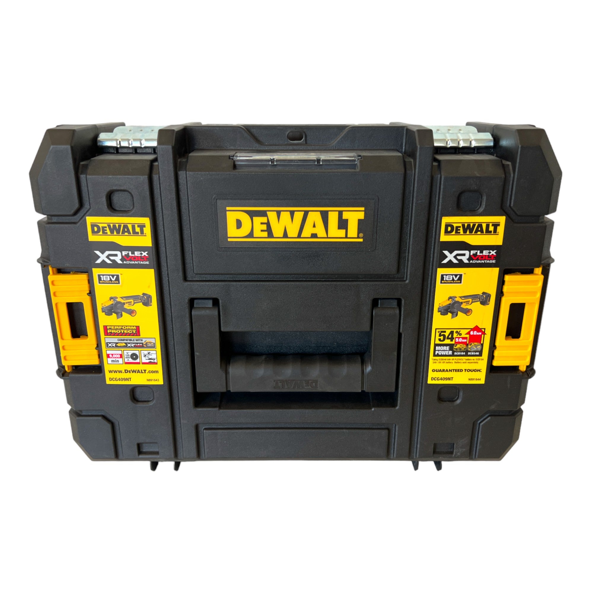 DeWalt DCG 409 E2T Akku Winkelschleifer 18 V 125 mm Brushless 2x Powerstack Akku 1 7 Ah Ladegeraet TSTAK 2 - toolbrothers