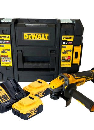 Meuleuse d'angle sur batterie DeWalt DCG 409 P2T 18 V 125 mm sans balais + 2x batteries 5,0 Ah + chargeur + TSTAK