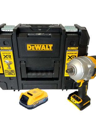 DeWalt DCF 961 NT Akku Schlagschrauber 18 V 1632 Nm 1/2" Brushless + 1x Powerstack Akku 1,7 Ah + TSTAK - ohne Ladegerät