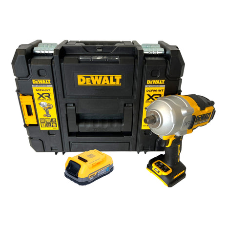 Akumulatorowy klucz udarowy DeWalt DCF 961 NT 18 V 1632 Nm 1/2" bezszczotkowy + 1x akumulator Powerstack 1,7 Ah + TSTAK - bez ładowarki