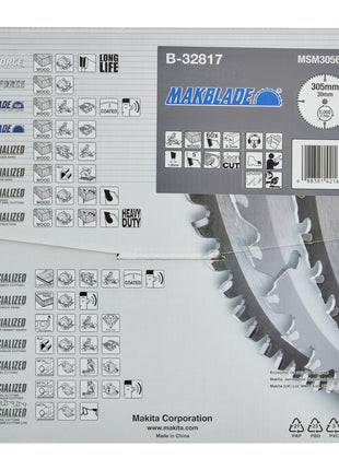 Makita MAKBLADE Kreissägeblatt 305 x 30 x 2,3 mm 60 Zähne ( B-32817 ) für Holz