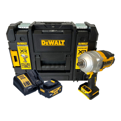 DeWalt DCF 961 M1T cordless impact wrench 18 V 1632 Nm 1/2" brushless + 1x rechargeable battery 4.0 Ah + charger + TSTAK