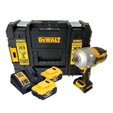 Avvitatore a impulsi a batteria DeWalt DCF 961 P2T 18 V 1632 Nm 1/2" senza spazzole + 2x batteria ricaricabile 5,0 Ah + caricabatteria + TSTAK