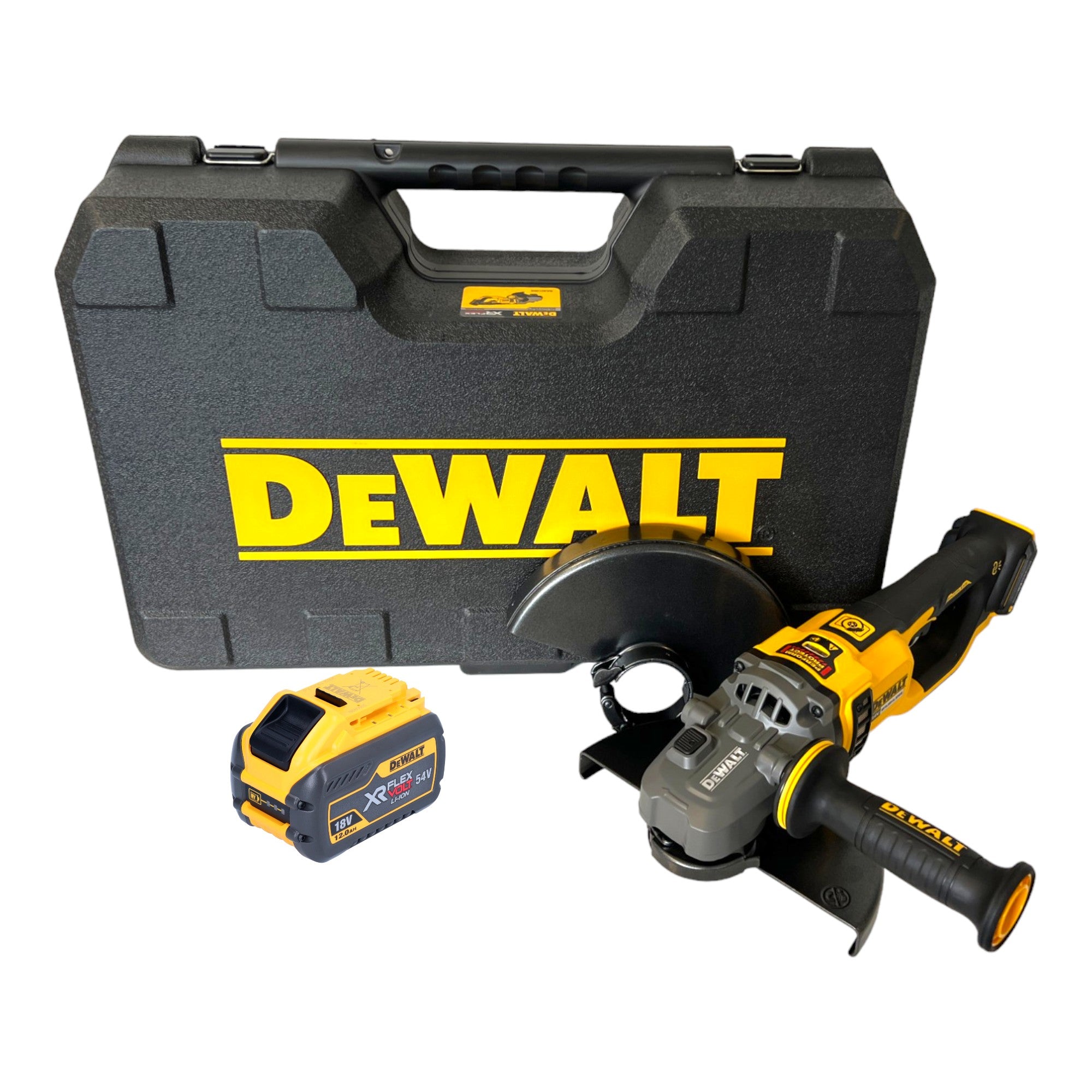 DeWalt DCG 460 NK Akku Winkelschleifer 54 V FlexVolt 230 mm Brushless 1x Akku 12 0 Ah Koffer ohne Ladegeraet 0 - toolbrothers