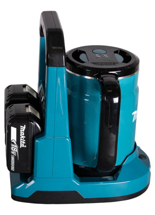 Hervidor de batería Makita DKT 360 M2 36 V (2x 18 V) 0,8 L + 2x batería 4,0 Ah - sin cargador