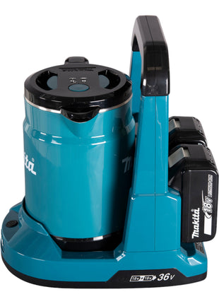 Hervidor de batería Makita DKT 360 T2 36 V (2x 18 V) 0,8 L + 2x batería 5,0 Ah - sin cargador