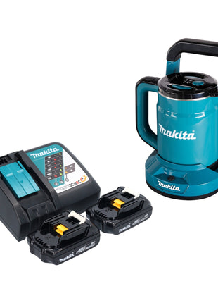 Makita DKT 360 RY2 Bouilloire sans fil 36 V ( 2x 18 V ) 0,8 L + 2x batterie 1,5 Ah + chargeur