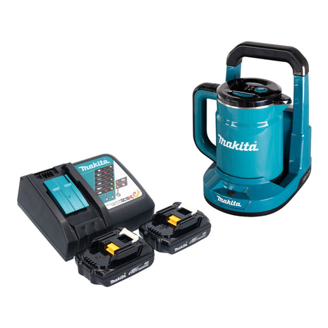 Bouilloire à batterie Makita DKT 360 RY2 36 V (2x 18 V) 0,8 L + 2x batterie 1,5 Ah + chargeur