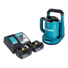 Makita DKT 360 RG2 cordless kettle 36 V ( 2x 18 V ) 0.8 L + 2x rechargeable battery 6.0 Ah + charger