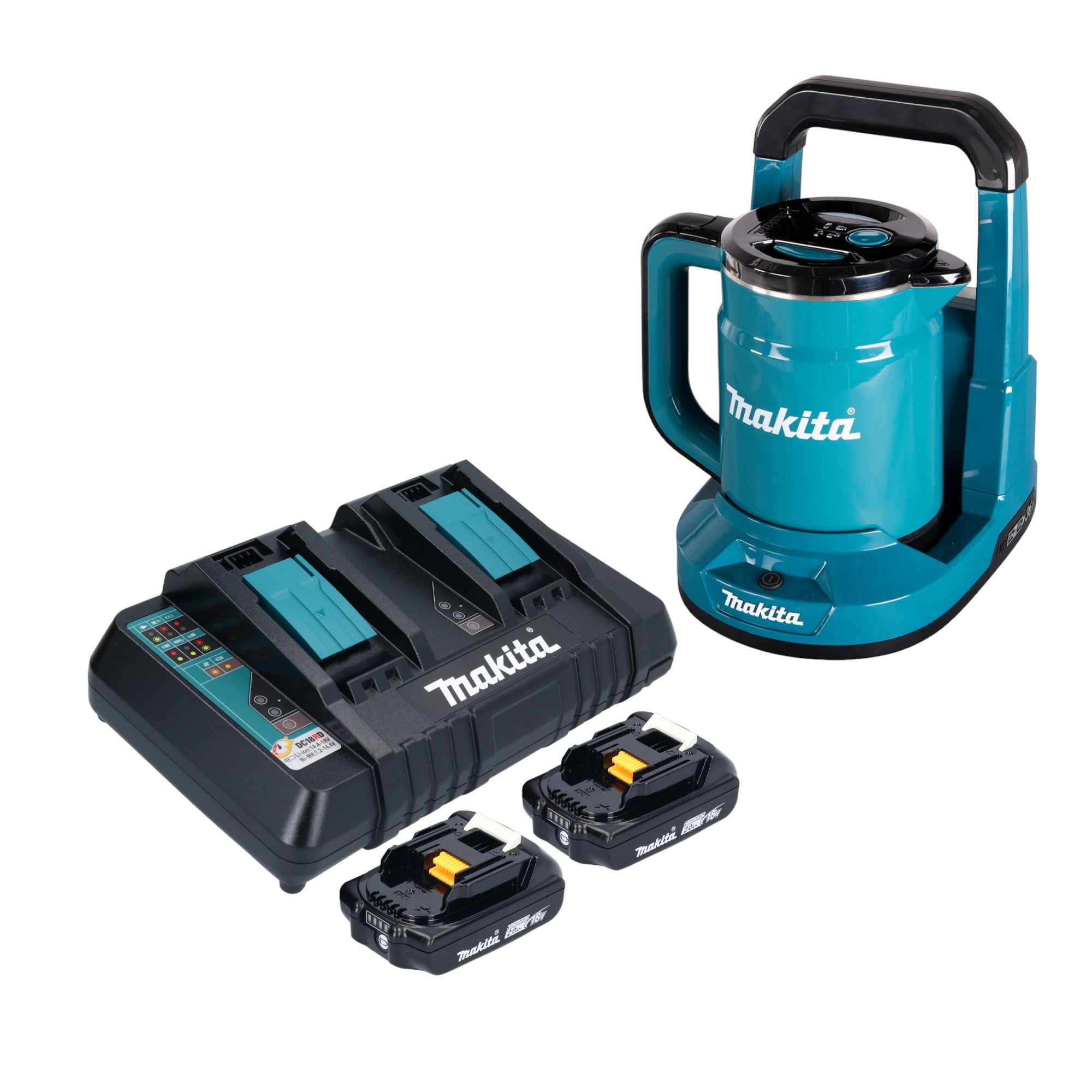 Makita DKT 360 PA2 Akku Wasserkocher 36 V 2x 18 V 0 8 L 2x Akku 2 0 Ah Doppelladegeraet 0 - toolbrothers