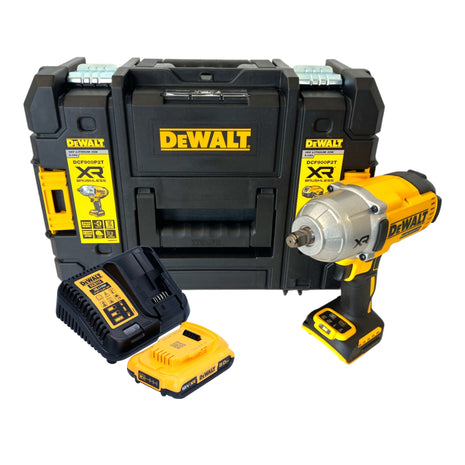 Akumulatorowy klucz udarowy DeWalt DCF 900 D1T 18 V 1396 Nm 1/2" + 1x akumulator 2,0 Ah + ładowarka + TSTAK