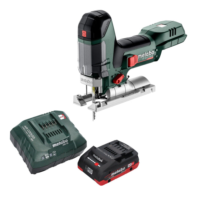 Seghetto alternativo a batteria Metabo ST 18 LT 130 BL 18 V 130 mm senza spazzole + 1x batteria LiHD 4,0 Ah + caricatore