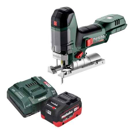 Sierra de calar a batería Metabo ST 18 LT 130 BL 18 V 130 mm sin escobillas + 1x batería LiHD 5,5 Ah + cargador