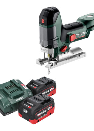 Sierra de calar a batería Metabo ST 18 LT 130 BL 18 V 130 mm sin escobillas + 2x batería LiHD 5,5 Ah + cargador