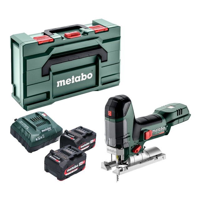 Metabo ST 18 LT 130 BL seghetto alternativo a batteria 18 V 130 mm senza spazzole + 2x batteria 4,0 Ah + caricatore + metabox