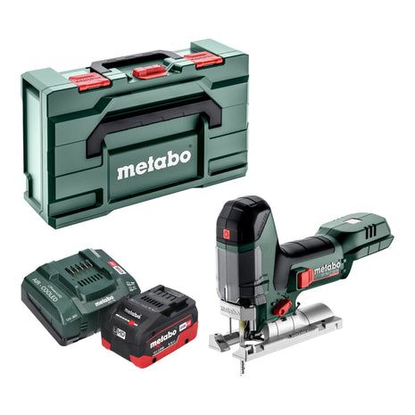 Scie sauteuse Metabo ST 18 LT 130 BL sans balais 18 V 130 mm + 1 batterie LiHD 5,5 Ah + chargeur + Metabox