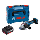 Bosch GWS 18V-15 PSC Professional Akku Winkelschleifer 18 V 125 mm BITURBO Brushless + 1x Akku 5,0 Ah + L-Boxx - ohne Ladegerät