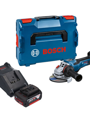 Bosch GWS 18V-15 PSC Professional Akku Winkelschleifer 18 V 125 mm BITURBO Brushless + 1x Akku 5,0 Ah + Ladegerät + L-Boxx