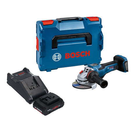 Bosch GWS 18V-15 PSC Profesjonalna akumulatorowa szlifierka kątowa 18 V 125 mm BITURBO Brushless + 1x akumulator ProCORE 4,0 Ah + ładowarka + L-Boxx