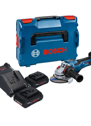 Bosch GWS 18V-15 PSC Professional Akku Winkelschleifer 18 V 125 mm BITURBO Brushless + 2x ProCORE Akku 4,0 Ah + Ladegerät + L-Boxx