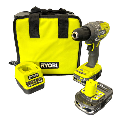 Taladro atornillador inalámbrico Ryobi R18DD3-215S 18 V 50 Nm (5133003774) + 2x baterías 1,5 Ah + cargador + bolsa