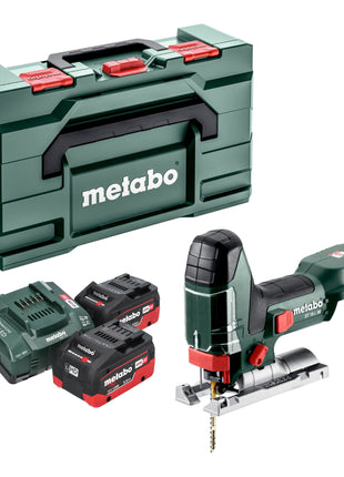 Metabo ST 18 L 90 Akku Stichsäge 18 V 90 mm + 2x LiHD Akku 5,5 Ah + Ladegerät + Metabox