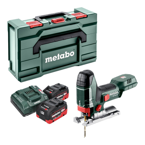 Metabo ST 18 L 90 Akku Stichsäge 18 V 90 mm + 2x LiHD Akku 5,5 Ah + Ladegerät + Metabox