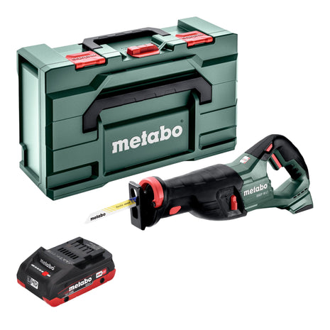 Metabo SSEP 18 LT Scie sabre sans fil 18 V 32 mm + 1x batterie LiHD 4,0 Ah + Metabox - sans chargeur