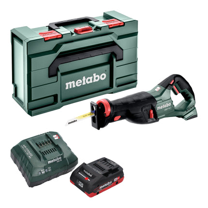 Metabo SSEP 18 LT sierra de sable sin cable 18 V 32 mm + 1x batería LiHD 4,0 Ah + cargador + metabox