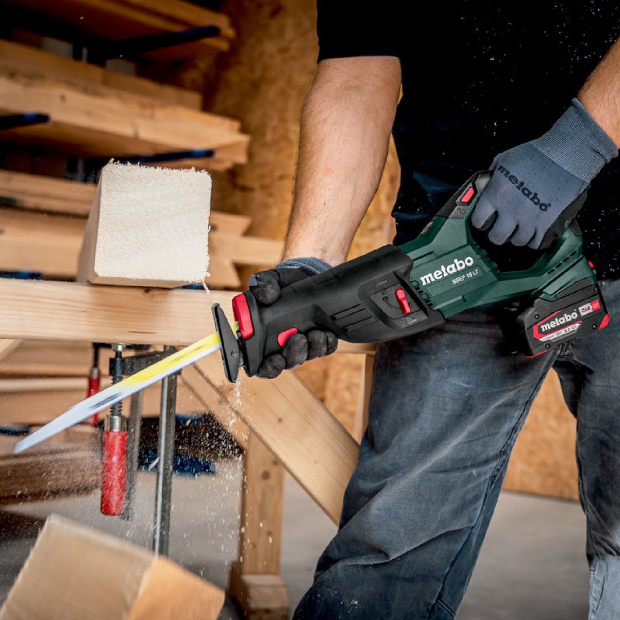 metabo handschuhe Metabo SSEP 18 LT cordless reciprocating saw 18 V 32 mm + 1x LiHD batt – Toolbrothers