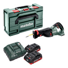 Sierra de sable sin cable Metabo SSEP 18 LT 18 V 32 mm + 2x batería LiHD 4,0 Ah + cargador + metabox