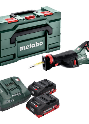 Sierra sable de batería Metabo SSEP 18 LT 18 V 32 mm + 2x batería LiHD 4,0 Ah + cargador + Metabox