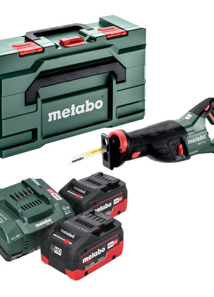 Metabo SSEP 18 LT Scie sabre sans fil 18 V 32 mm + 2x batterie LiHD 5,5 Ah + chargeur + Metabox