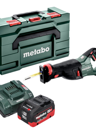 Akumulatorowa pilarka szablasta Metabo SSEP 18 LT 18 V 32 mm + 1x akumulator LiHD 10,0 Ah + ładowarka + metabox