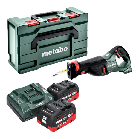 Metabo SSEP 18 LT Scie sabre sans fil 18 V 32 mm + 2x batterie LiHD 10,0 Ah + chargeur + Metabox