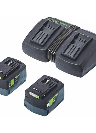 Scie à tronçonner sur batterie Festool KSC 60 EB-Basic KAPEX 18 V / 36 V 216 mm sans balais + 2 batteries 5,0 Ah + double chargeur