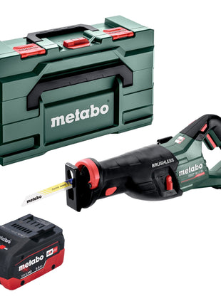 Sierra sable de batería Metabo SSEP 18 LT BL 18 V 32 mm sin escobillas + 1x batería LiHD 5,5 Ah + Metabox - sin cargador