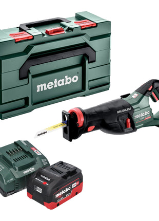 Sierra sable de batería Metabo SSEP 18 LT BL 18 V 32 mm sin escobillas + 1x batería LiHD 8,0 Ah + cargador + Metabox