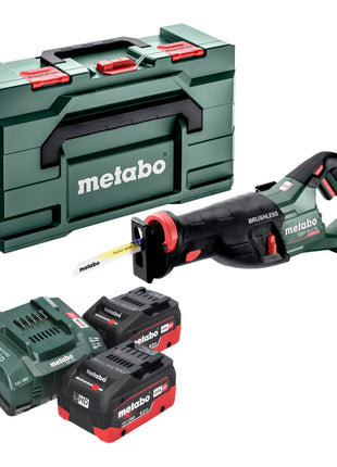 Metabo SSEP 18 LT BL Akku Säbelsäge 18 V 32 mm Brushless + 2x LiHD Akku 8,0 Ah + Ladegerät + Metabox