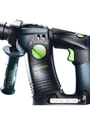 Marteau perforateur à batterie Festool BHC 18-Basic 18 V 1,8 J SDS Plus sans balais + 2 batteries 4,0 Ah + chargeur rapide + systainer